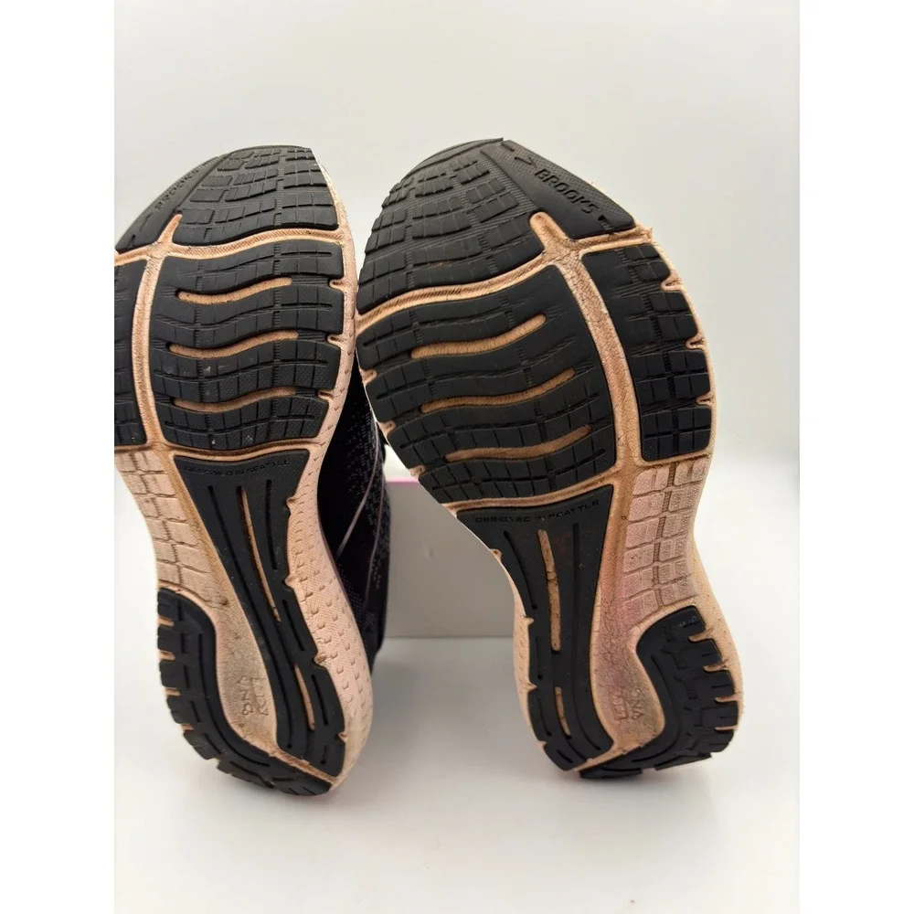Brooks Glycerin 19 Womens 9.5 Wide D Running Shoes Black Rose Gold 1203431D074